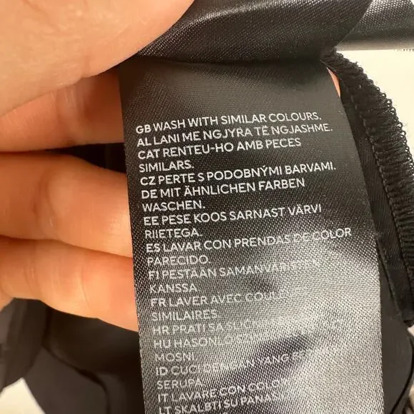 H&M Black Long Sleeve Shift V-Neck Dress - Picture 5 of 7